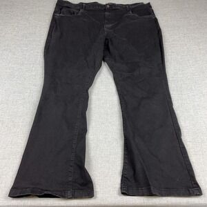 Noisy May Sallie Jeans Womens 34x32 Black Dark Wash High Rise Flare Denim